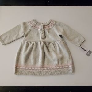 Carter's Baby Girl Sweater Dress 3 Months